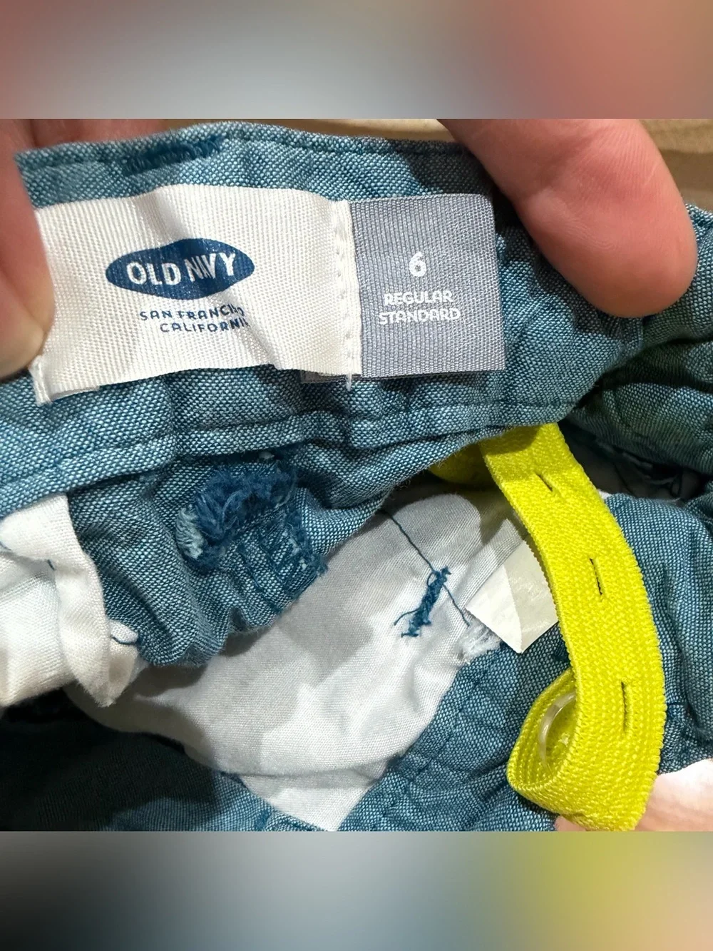 Preloved Old Navy Blue Boys Shorts With Adjustable Waistband